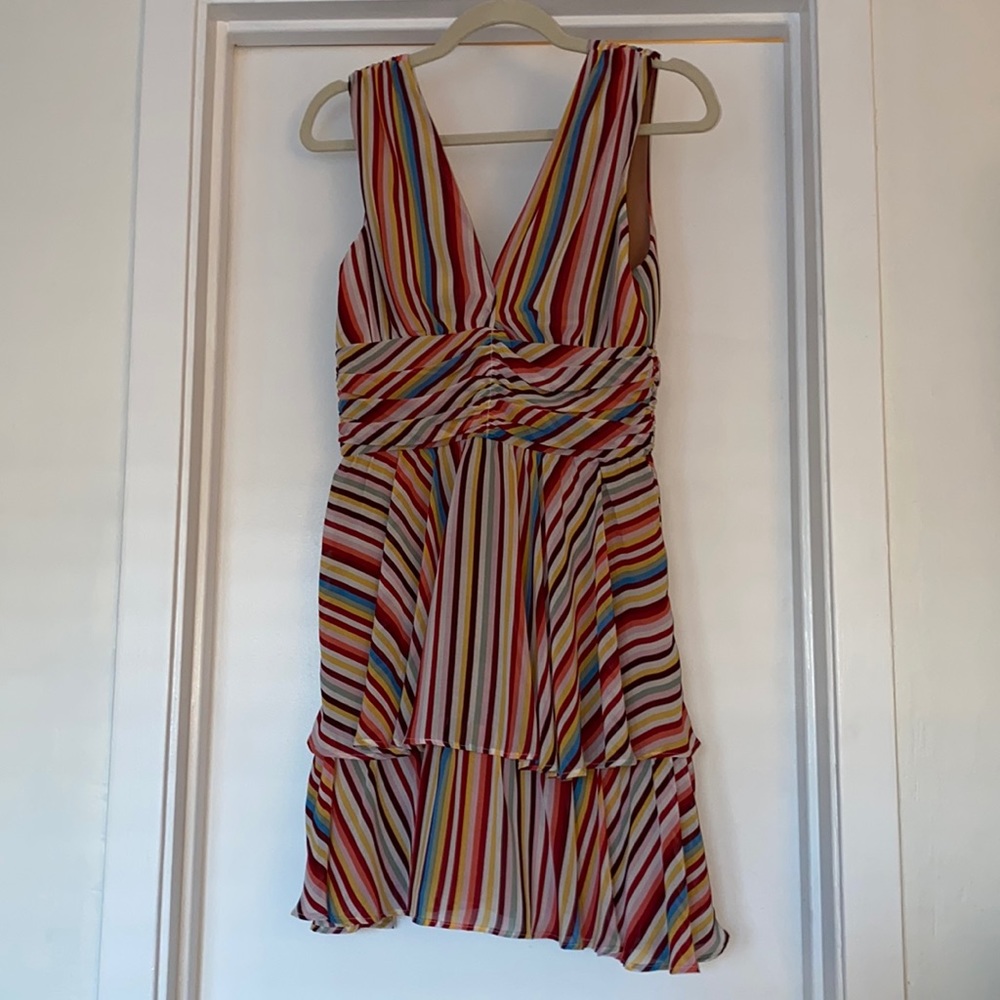 Colorful striped flowy dress